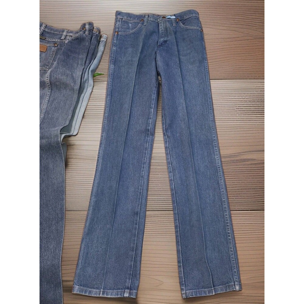 Lot of 3 Vintage Wrangler 936 Cowboy Cut Slim Fit Jeans 31x34 Blue Denim Bundle - Picture 8 of 16